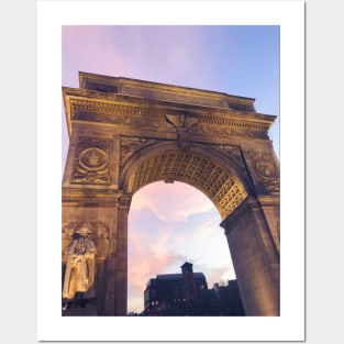 Washington Square Park Pastel Sunset Arch Posters and Art